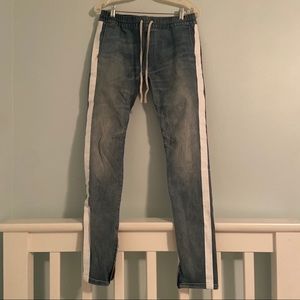pacsun side stripe denim joggers - size small